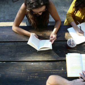 Students studying together