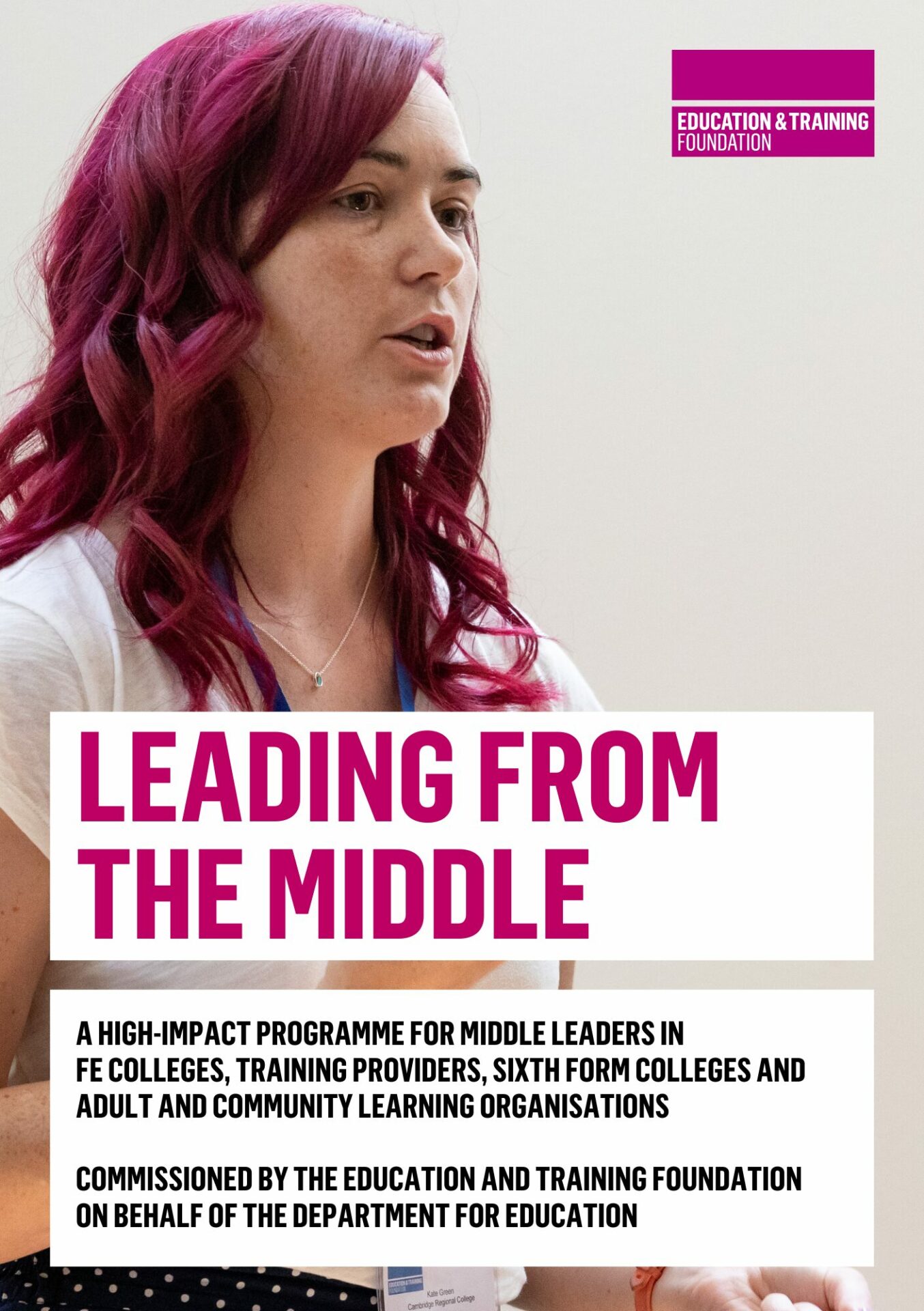 Leading From The Middle Brochure front cover